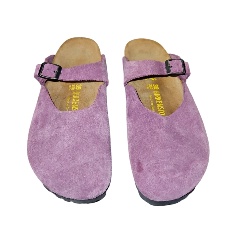 Birkenstock Lilac Suede Clogs